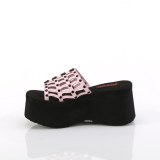 Roze 9 cm DemoniaCult FUNN-13 emo gothic platform mules