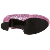 Roze Glitter 11 cm MARYJANE-50G Plateau Pumps Mary Jane