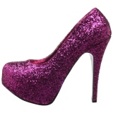 Roze Glitter 14,5 cm Burlesque TEEZE-06GW mannen pumps voor brede voeten