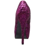 Roze Glitter 14,5 cm Burlesque TEEZE-06GW mannen pumps voor brede voeten