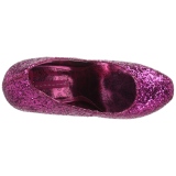 Roze Glitter 14,5 cm Burlesque TEEZE-06GW mannen pumps voor brede voeten