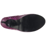 Roze Glitter 14,5 cm Burlesque TEEZE-06GW mannen pumps voor brede voeten