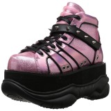 Roze Kunstleer 7,5 cm NEPTUNE-100 Plateau Gothic Schoenen Mannen