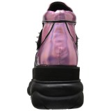 Roze Kunstleer 7,5 cm NEPTUNE-100 Plateau Gothic Schoenen Mannen