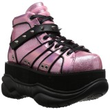 Roze Kunstleer 7,5 cm NEPTUNE-100 Plateau Gothic Schoenen Mannen