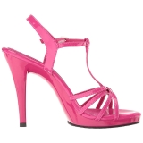 Roze Lak 12 cm FLAIR-420 Dames Sandalen met Hak