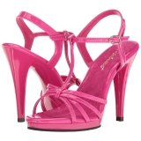 Roze Lak 12 cm FLAIR-420 Dames Sandalen met Hak