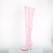 Roze Lak 13 cm SEDUCE-3000 Overknee Laarzen voor Heren