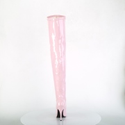 Roze Lak 13 cm SEDUCE-3000 Overknee Laarzen voor Heren