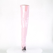 Roze Lak 13 cm SEDUCE-3010 Overknee Laarzen voor Heren