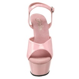 Roze Lak 15 cm Pleaser KISS-209 Plateau Hoge Hakken