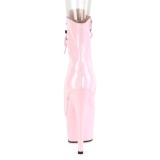 Roze Lakleer 18 cm ADORE-1021 dames enkellaarsjes met plateauzool