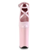 Roze Lakleer 25,5 cm BEYOND-087 super hoge hakken - extreme plateau pumps