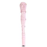 Roze Lakleer 25,5 cm BEYOND-3028 super hoge hakken - extreme overknee laarzen