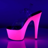 Roze Neon 18 cm ADORE-708UV Hoge Hakken Plateau