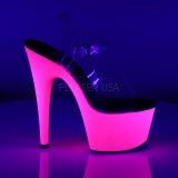 Roze Neon 18 cm ADORE-708UV Hoge Hakken Plateau