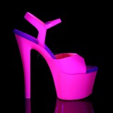 Roze Neon 18 cm Pleaser SKY-309UV Plateau Hoge Hakken