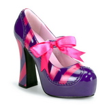 Roze Paarse 13 cm KITTY-32 damesschoenen met hoge hak