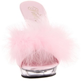 Roze Transparant 13 cm Fabulicious LIP-101-8 Plateau Hoge Mules