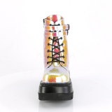 Roze glitter 11,5 cm SHAKER-52 lolita enkellaarzen wedges sleehakken