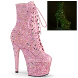 Roze glitter 18 cm ADORE-1020GDLG pole dance enkellaarzen met hoge hakken