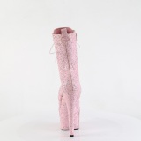 Roze glitter 18 cm ADORE-1040GR dames high heels boots plateau
