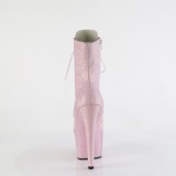 Roze glitter 18 cm ADORE dames high heels boots plateau