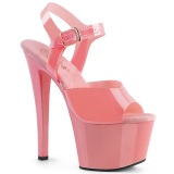 Roze high heels 18 cm SKY-308N JELLY-LIKE stretch material platform high heels