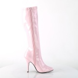 Roze laklaarzen 13 cm SEDUCE-2000 naaldhak laarzen met puntneus
