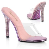 Roze mules 11,5 cm GALA-01DMM strass mules met naaldhak