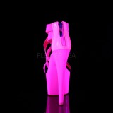 Roze neon 18 cm Pleaser ADORE-769UV paaldans schoenen met hoge hakken
