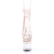 Roze plateau 18 cm ADORE-1018C-2 transparante hakken - pole dance enkellaarsjes