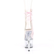 Roze plateau 18 cm ADORE-1018C-2 transparante hakken - pole dance enkellaarsjes