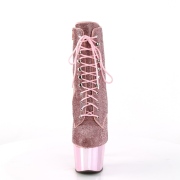 Roze rhinestones 18 cm ADORE-1020CHRS pleaser high heels ankle boots