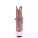 Roze strass steentjes 18 cm ADORE-1029CHRS plateau boots western cowboy