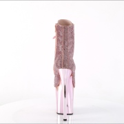 Roze strass steentjes 20 cm FLAMINGO-1020CHRS plateau boots hoge hakken
