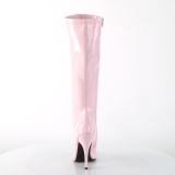 Roze varnished patent boots 13 cm SEDUCE-2000 pointed toe stiletto boots