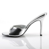 Silver 10 cm CLASSIQUE-01 womens mules shoes