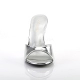 Silver 10 cm CLASSIQUE-01 womens mules shoes