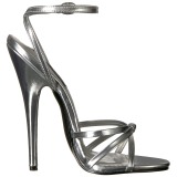 Silver 15 cm DOMINA-108 fetish high heeled shoes