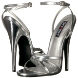 Silver 15 cm DOMINA-108 fetish high heeled shoes