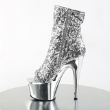 Silver 18 cm ADORE-1008SQ womens sequins ankle boots