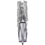 Silver 18 cm ADORE-1017RSFT womens fringe ankle boots high heels