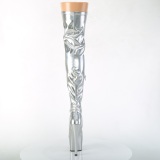 Silver 18 cm ADORE-3000HWR Hologram exotic pole dance overknee boots