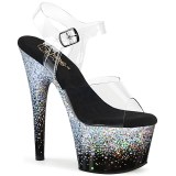 Silver 18 cm ADORE-708SS glitter platform sandals shoes