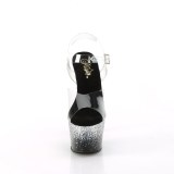 Silver 18 cm ADORE-708SS glitter platform sandals shoes