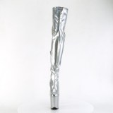Silver 20 cm FLAMINGO-3000HWR Hologram exotic pole dance overknee boots