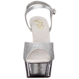 Silver Glitter 15 cm DELIGHT-609-5G High Heel Platform