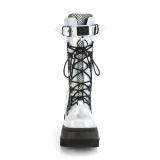 Silver Hologram 11,5 cm SHAKER-70 cyberpunk platform boots