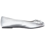 Silver Leatherette ANNA-01 big size ballerinas shoes